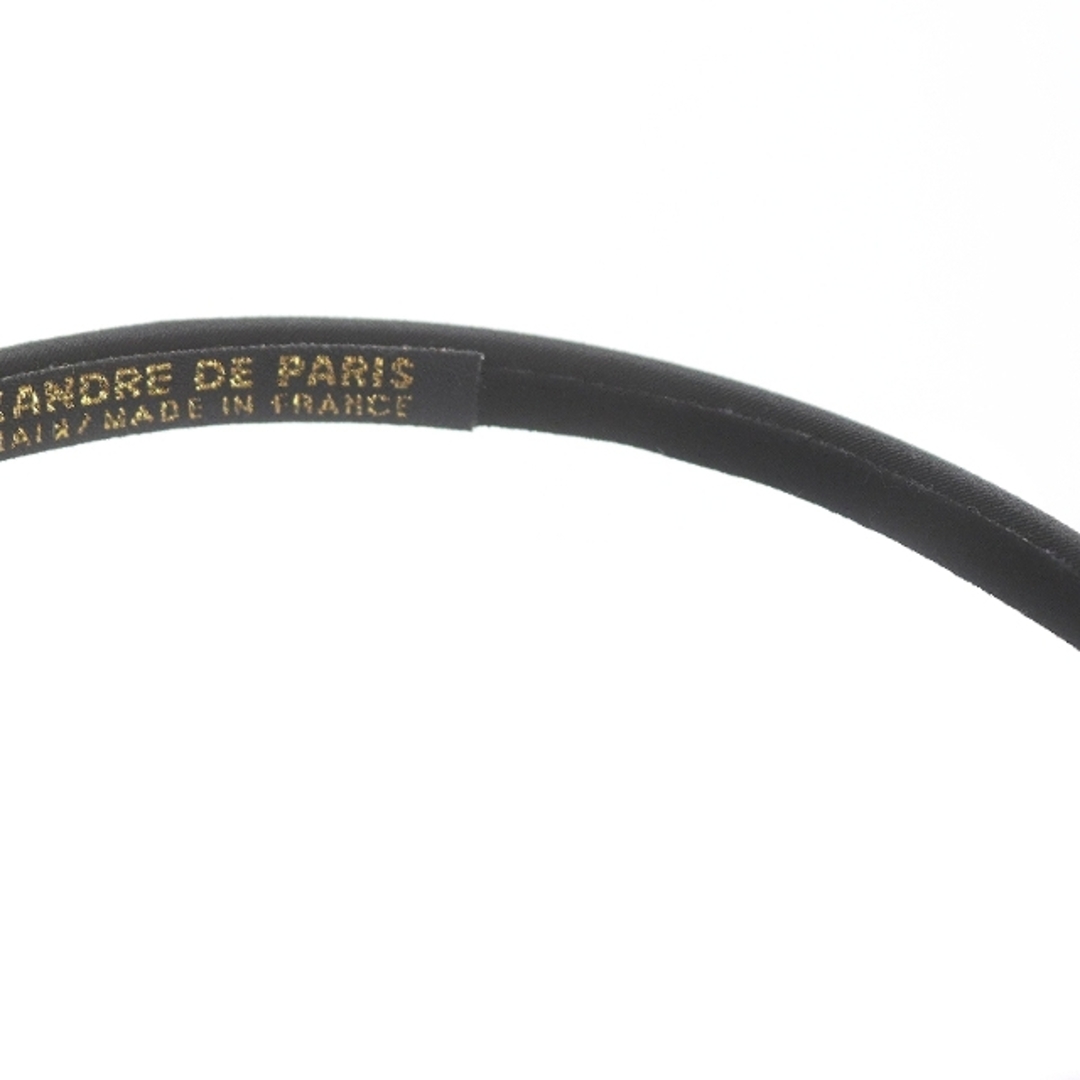 Alexandre de Paris(アレクサンドルドゥパリ)のアレクサンドルドゥパリ カチューシャ ロゴ 黒 ブラック レディースのヘアアクセサリー(ヘアバンド)の商品写真