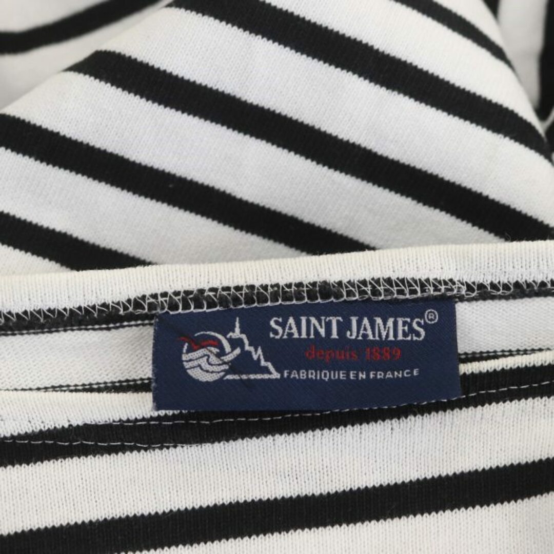 SAINT JAMES(セントジェームス)のセントジェームス バスクシャツ 長袖カットソー ボーダー SM 白 黒 レディースのトップス(カットソー(長袖/七分))の商品写真
