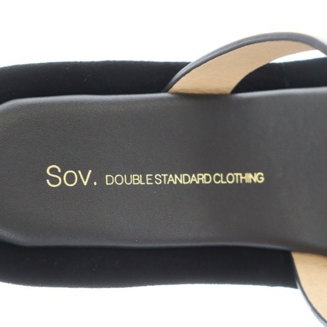 Sov.(ソブ)のソブ ダブスタ レザー×ラバーサンダル スクエアトゥ 36 22cm 黒 レディースの靴/シューズ(サンダル)の商品写真