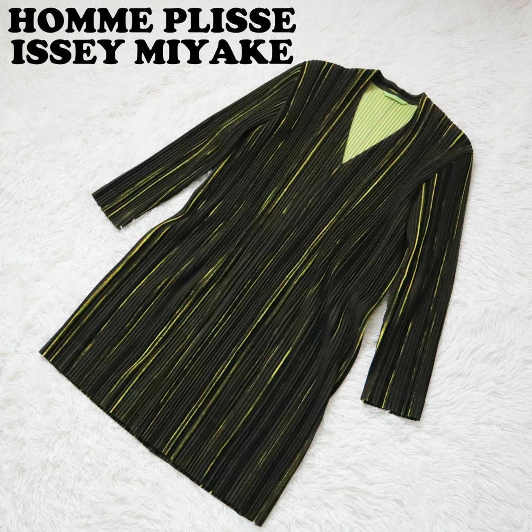 HOMME PLISSE ISSEY MIYAKE プリーツノーカラーロングジャ