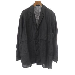 ヨウジヤマモト(Yohji Yamamoto)のYohji Yamamoto POUR HOMME ヨウジヤマモト プールオム 23SS リネンノッチドシャツジャケット ブラック 1(その他)