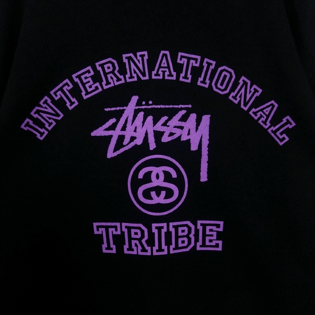 《STUSSY》00s'old stussy ビッグシルエットスウェット　黒×紫