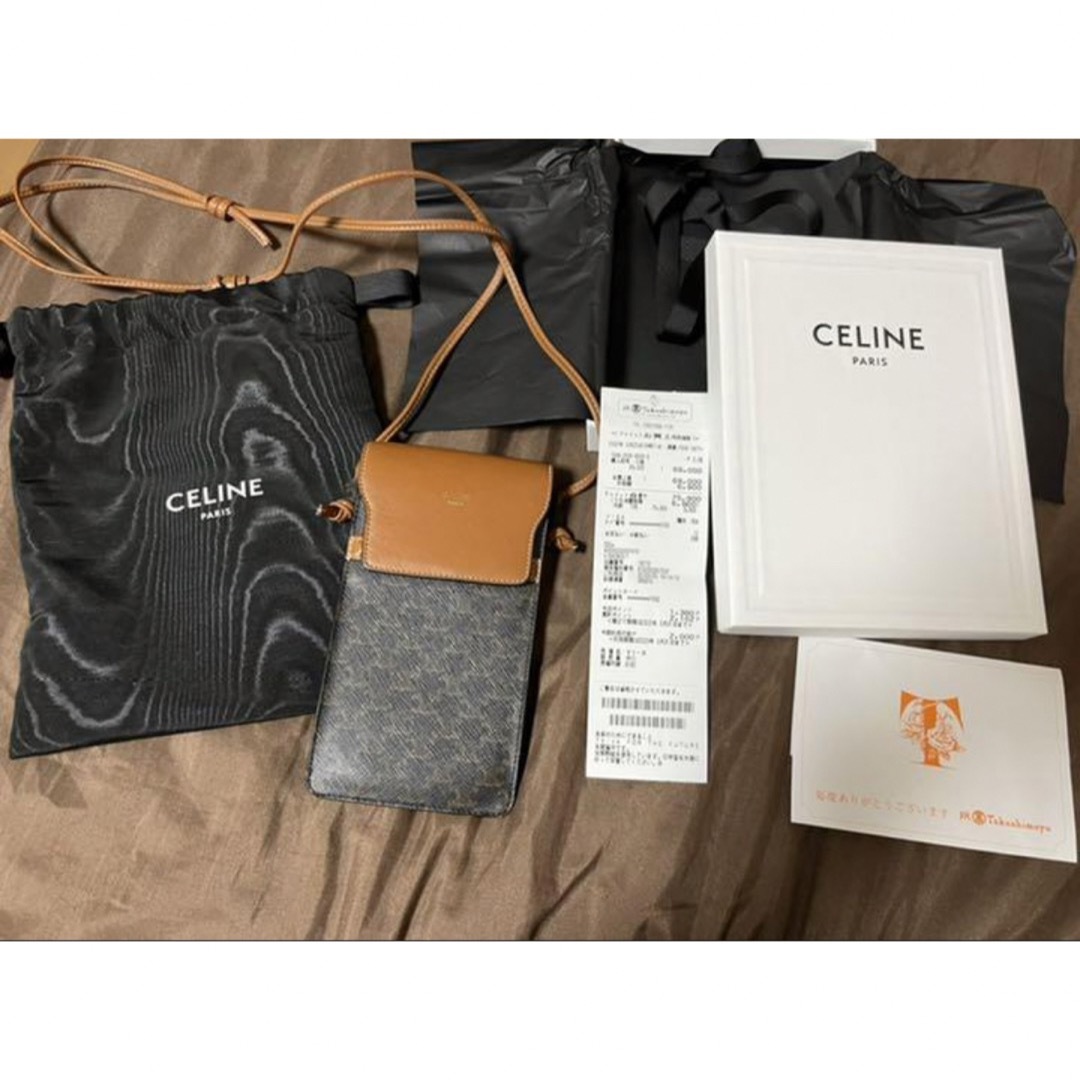 レア　美品　セリーヌ　CELINE フォンポーチ　ショルダーバッグ　携帯ケースセリーヌ