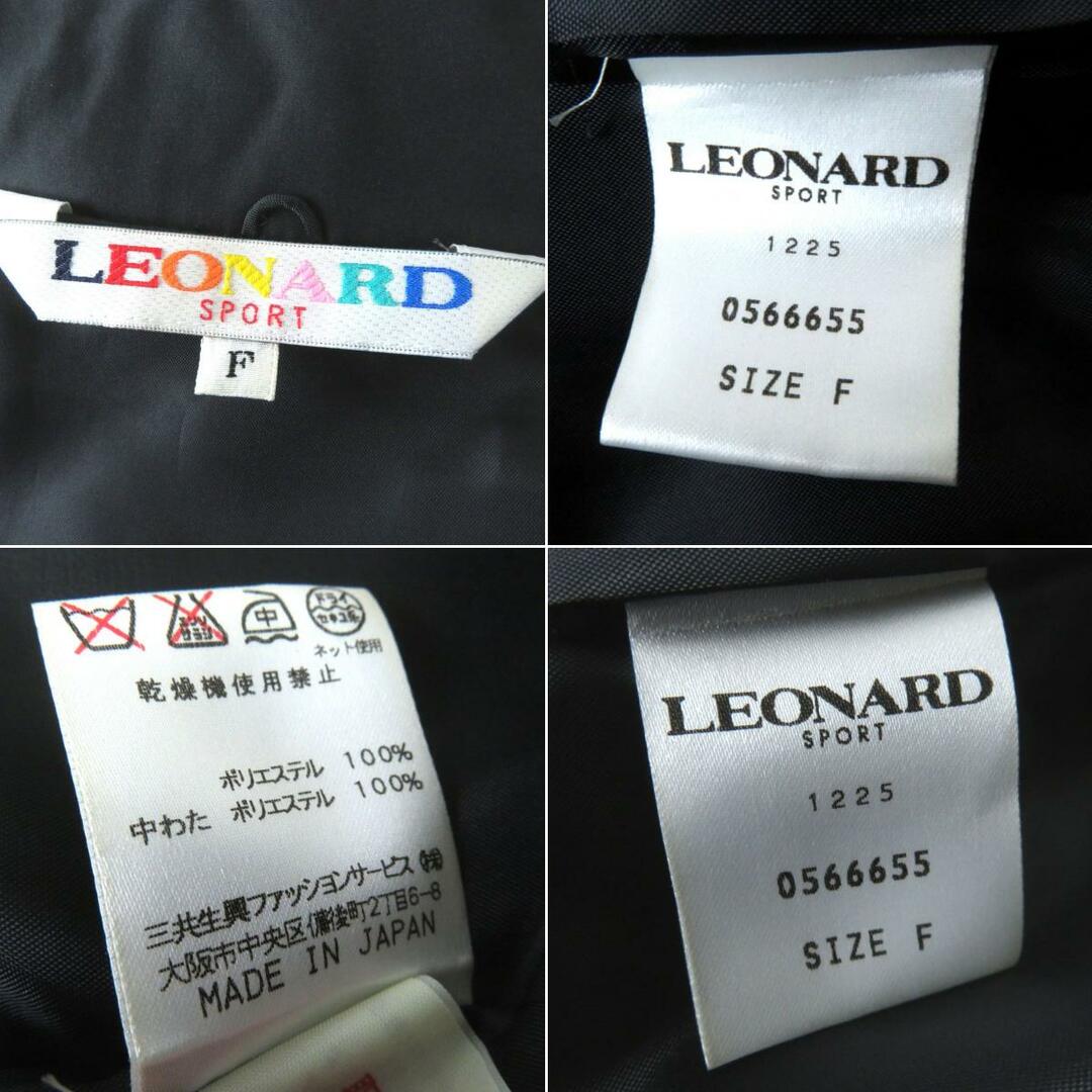 美品◎日本製 LEONARD SPORT レオナール スポーツ 3WAY 中綿ライナー付き ジャケット ライナー単体で着用可能 ブラック×マルチ 花柄 F　m08-st30220-132 8