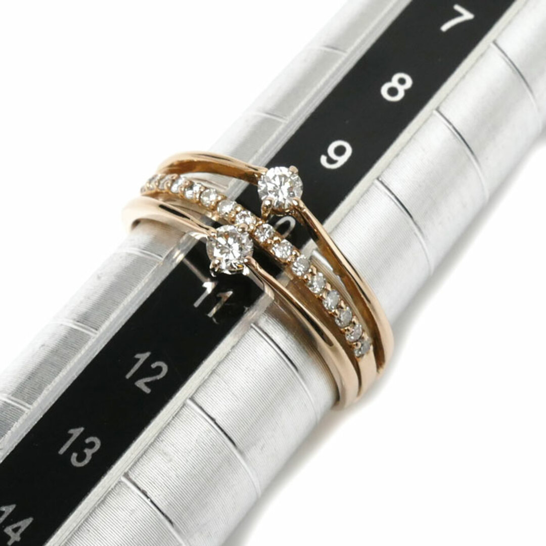 K18PG ピンクゴールド リング・指輪 ダイヤモンド0.30ct 10号 2.7g