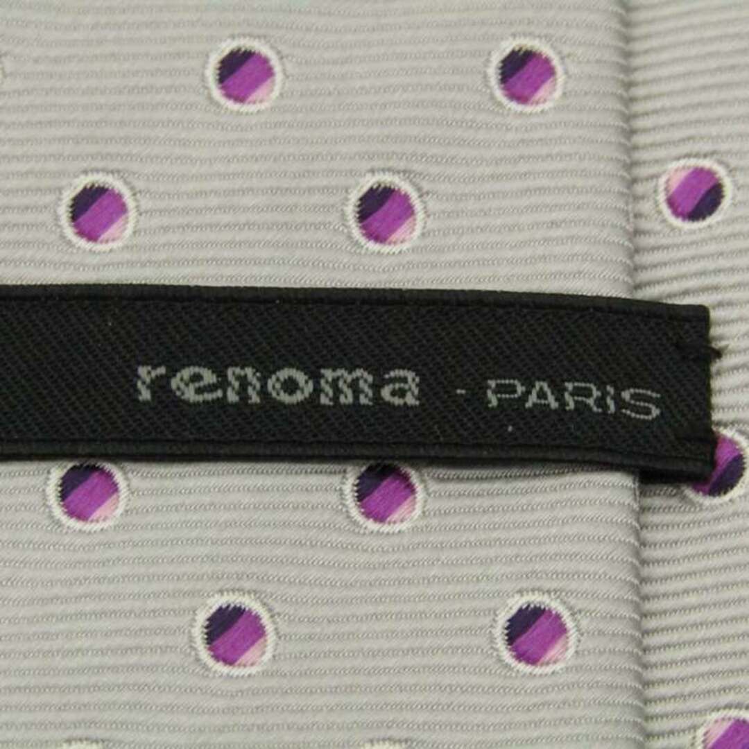 RENOMA(レノマ)のレノマ ブランド ネクタイ シルク ドット柄 小紋柄 メンズ ホワイト renoma メンズのファッション小物(ネクタイ)の商品写真