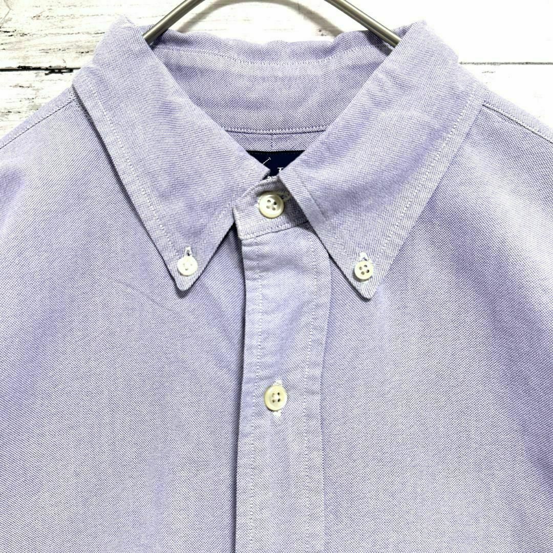 Ralph Lauren - 40W ラルフローレン BD長袖シャツ 無地パープル ポニー