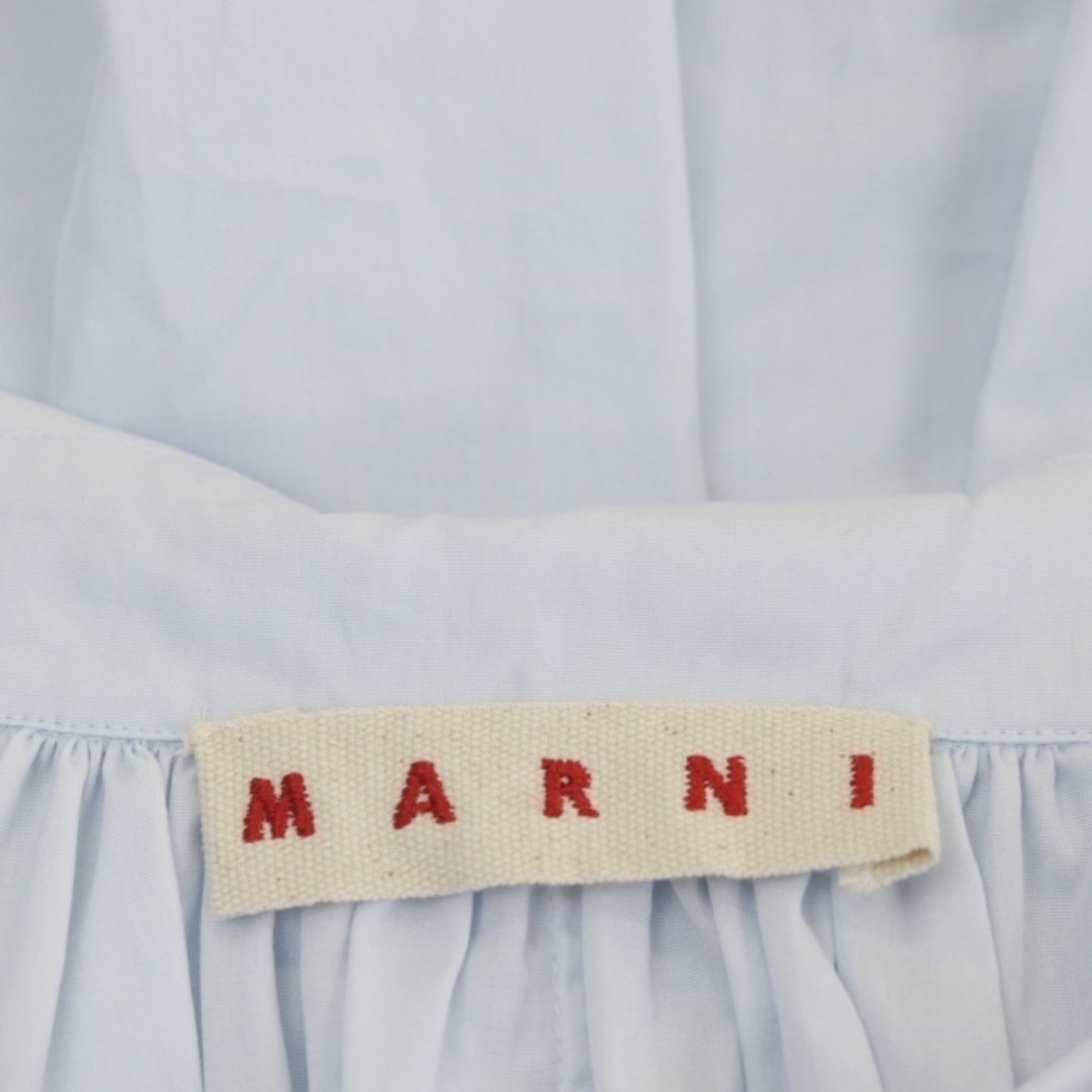 Marni(マルニ)のマルニ 22SS コットンポプリン フレンチスリーブブラウス 半袖 36 水色 レディースのトップス(シャツ/ブラウス(半袖/袖なし))の商品写真