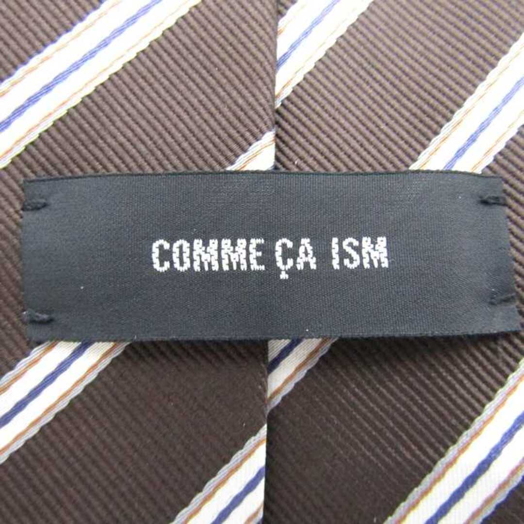COMME CA ISM(コムサイズム)のコムサイズム ブランド ネクタイ シルク ストライプ柄 メンズ ブラウン COMME CA ISM メンズのファッション小物(ネクタイ)の商品写真