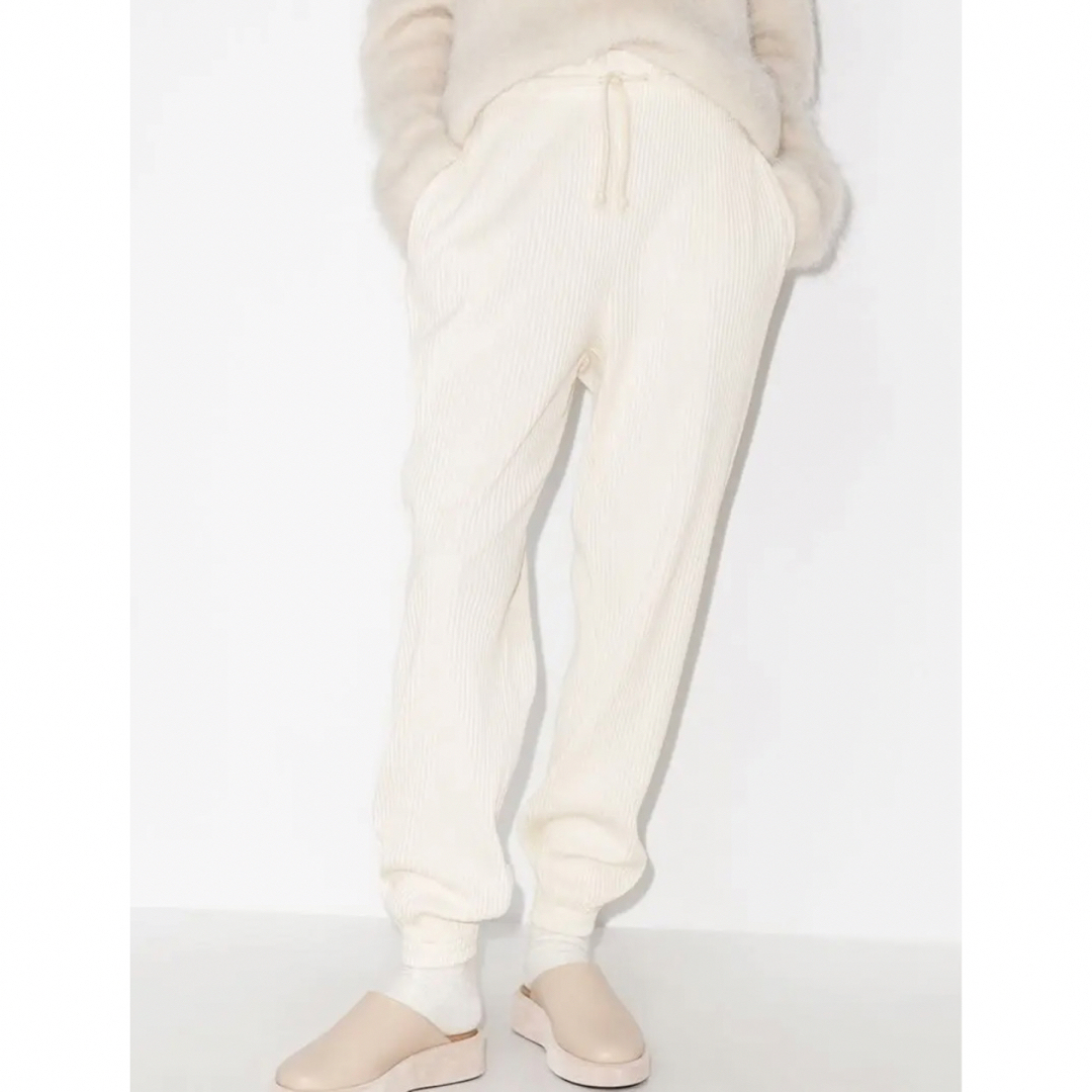 Baserange SWEAT PANTS-rib Off White