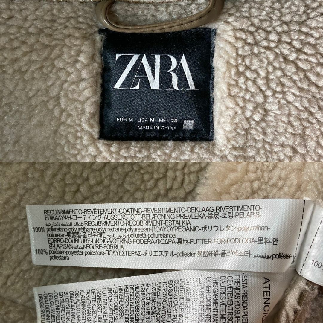 ZARA - 美品 ZARA ザラ フェイクムートンジャケット M ボア レディース