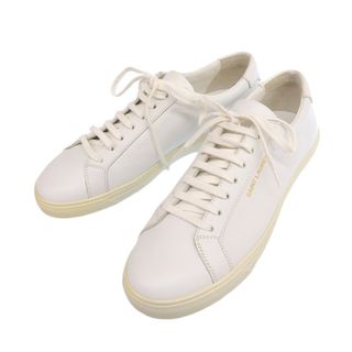 SAINT LAURENT サンローラン スニーカー  606833 0M500 ANDY SNEAKERS アンディ スニーカー レザー ローカット スニーカー 靴  ホワイト系 40