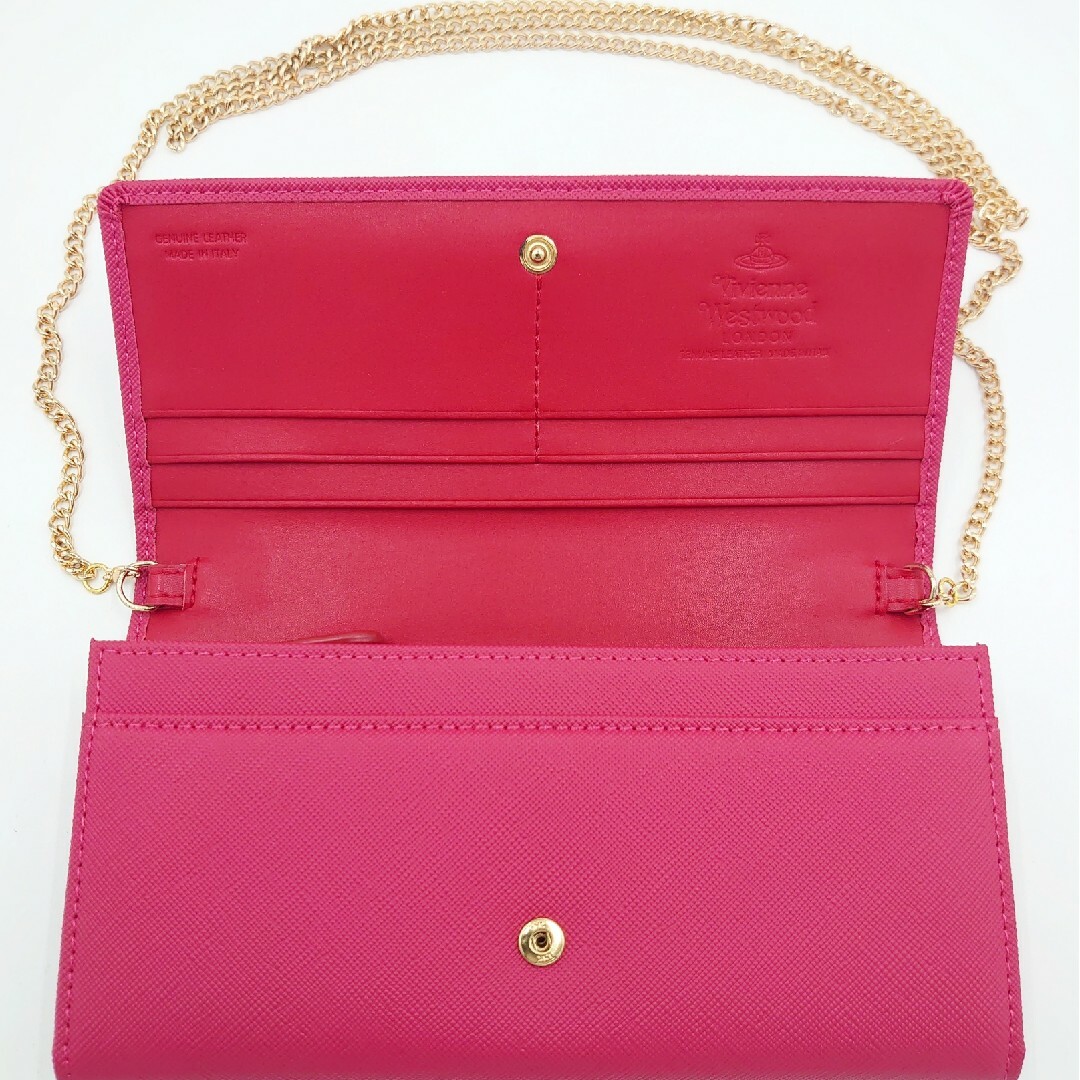 【新品】Vivienne Westwood 長財布 ピンク チェーンウォレット