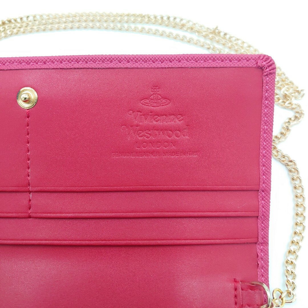 【新品】Vivienne Westwood 長財布 ピンク チェーンウォレット