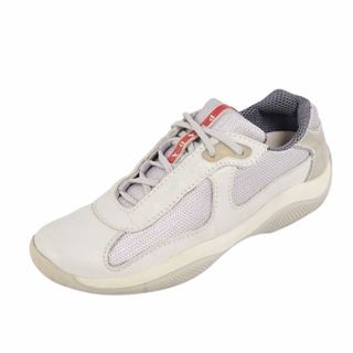 プラダ(PRADA)のプラダ スポーツ PRADA SPORT スニーカー ローカット カーフレザー メッシュ シューズ 靴 レディース 7(26cm相当) グレー(スニーカー)