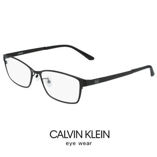 【新品】 カルバンクライン メンズ メガネ ck22128lb-001 calvin klein 眼鏡 めがね 黒縁 黒ぶち チタン メタル スクエア 型