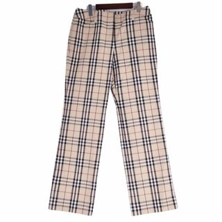 バーバリー(BURBERRY)の美品 バーバリー ロンドン BURBERRY LONDON パンツ ロングパンツ チェック コットン ボトムス レディース 46(XL相当) ベージュ(その他)