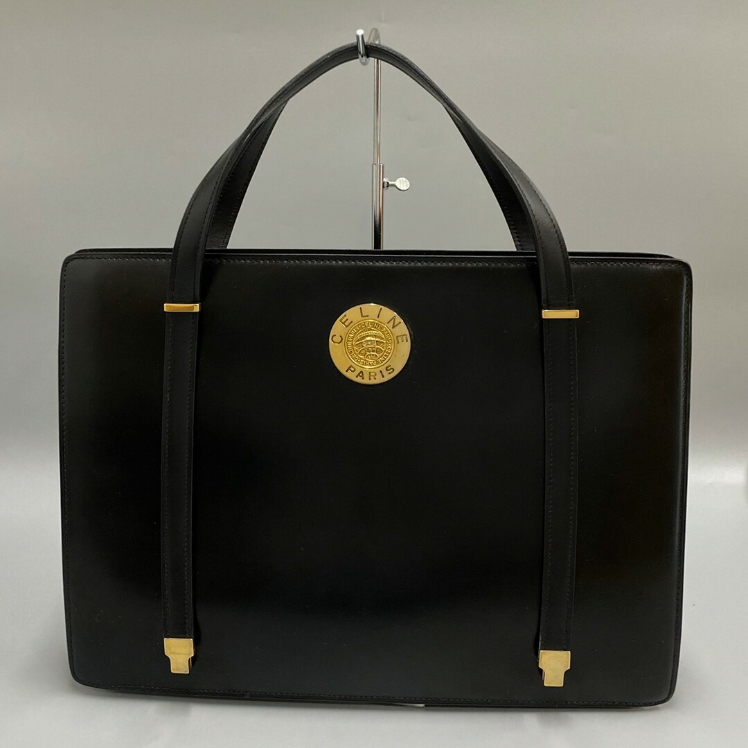 【美品】 CELINE セリーヌ レザー A4 ロゴ ハンドバック レザー