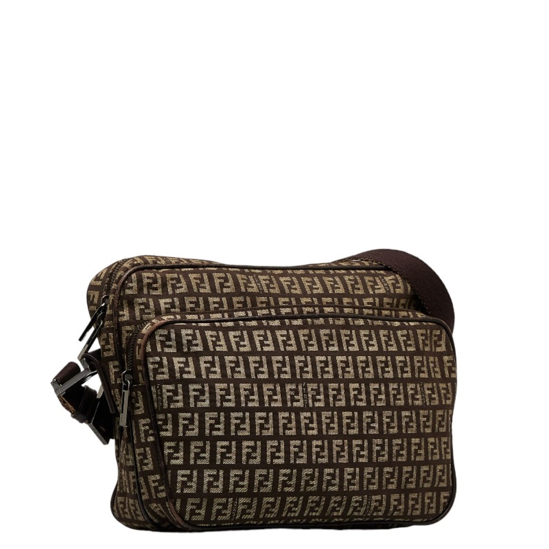 FENDI フェンディ ズッキーノ ショルダーバッグ キャンバス-