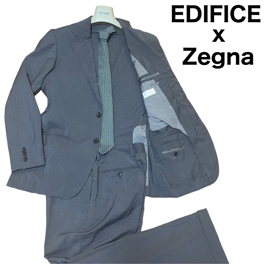 EDIFICE x Zegna セットアップ　スーツ　日本製　段返り3つボタン