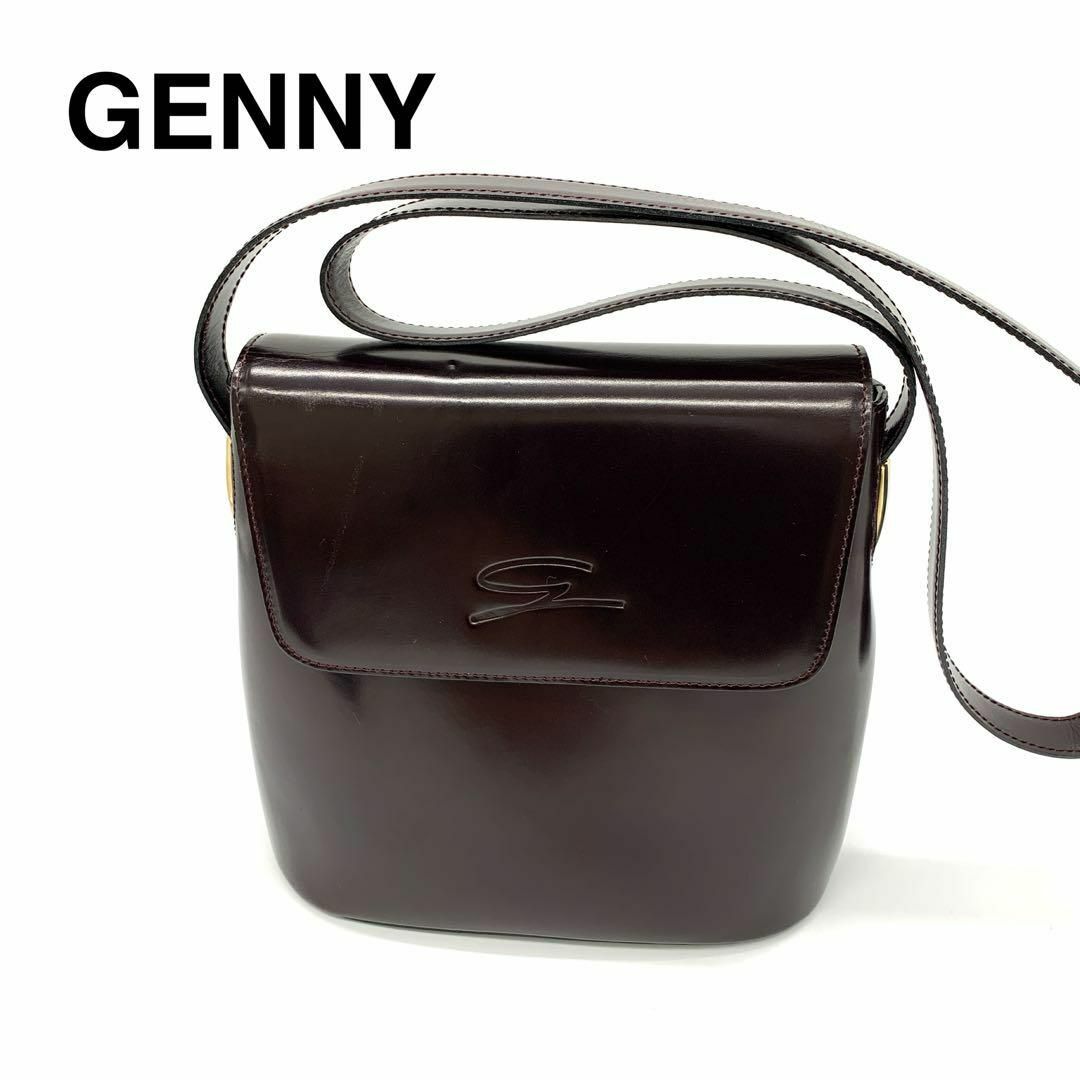【美品】GENNY ジェニー イタリア製 レザー ショルダーバッグ i4 | フリマアプリ ラクマ