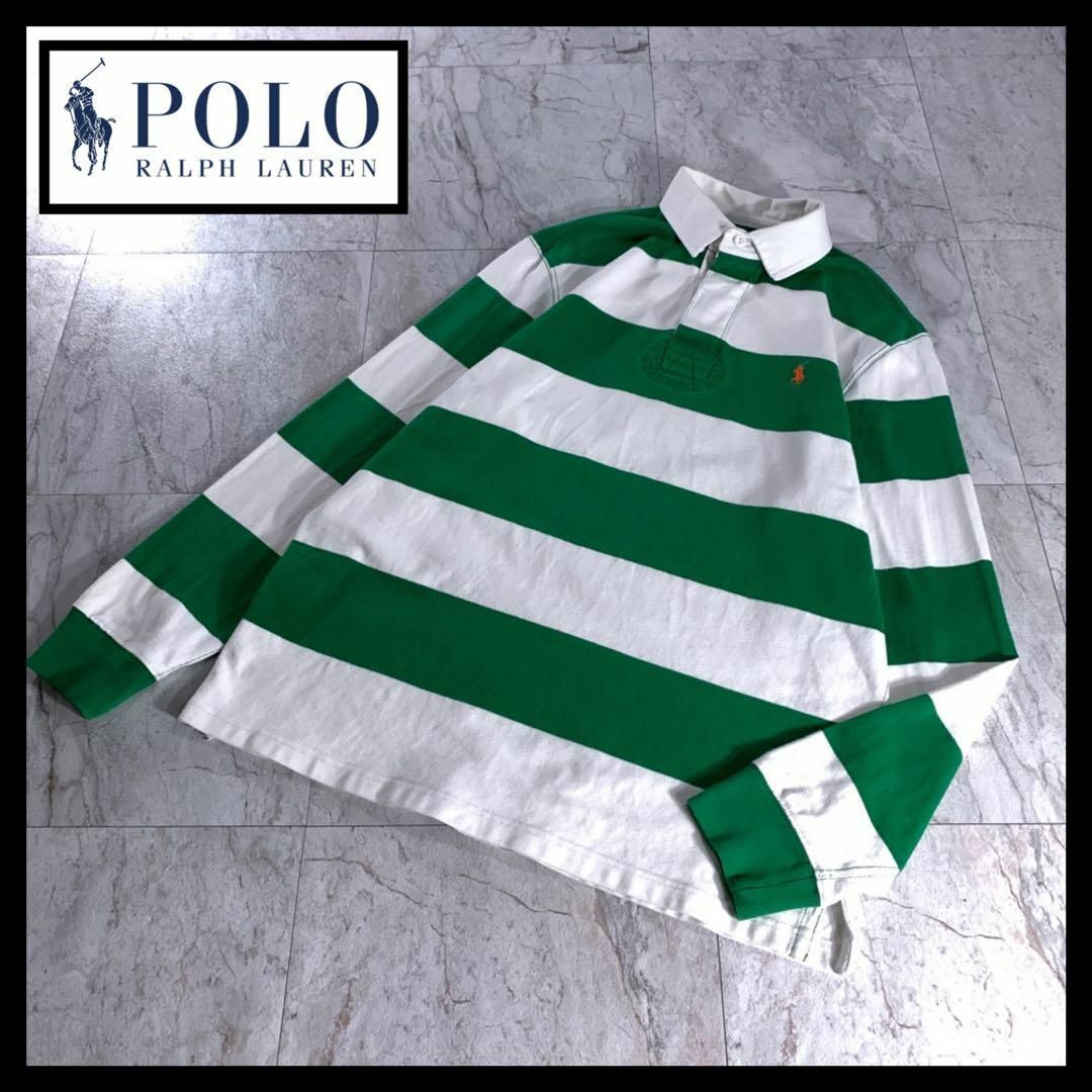 POLO RALPH LAUREN - 90s 古着 ラルフローレン 太ボーダー ラガー