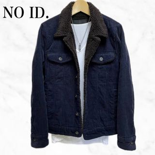 ノーアイディー(NO ID.)のNO ID コーディロイジャケット　裏ボアジャン　裏ボアジャケット　紺色ネイビー(ブルゾン)