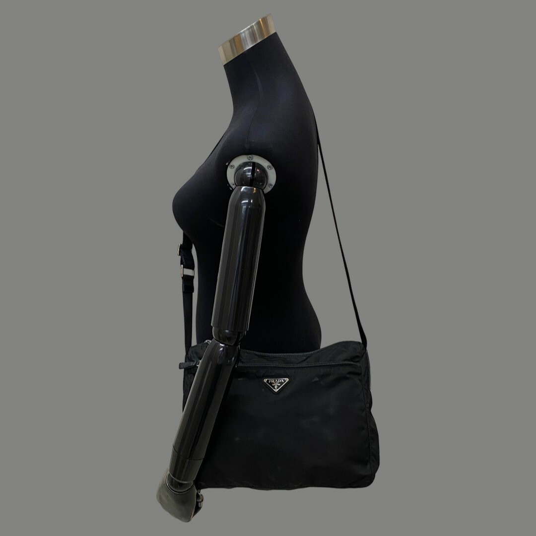PRADA - 極上 美品 PRADA プラダ 三角ロゴ 金具 ナイロン レザー 本革