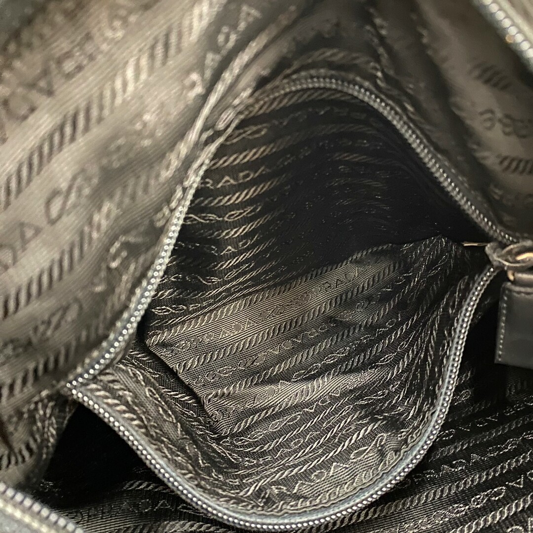 PRADA - 極上 美品 PRADA プラダ 三角ロゴ 金具 ナイロン レザー 本革