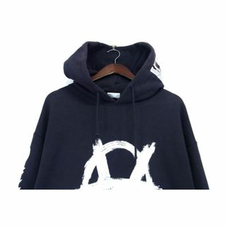 VETEMENTS ヴェトモン 21AW ダブルアナーキープリント プルオーバーパーカー ボルドー オーバーサイズ UA52TR820R Size XS