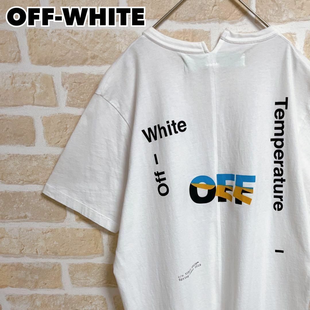 OFF-WHITE オフホワイト Tシャツ ホワイト ロゴ 変形 アシンメトリー