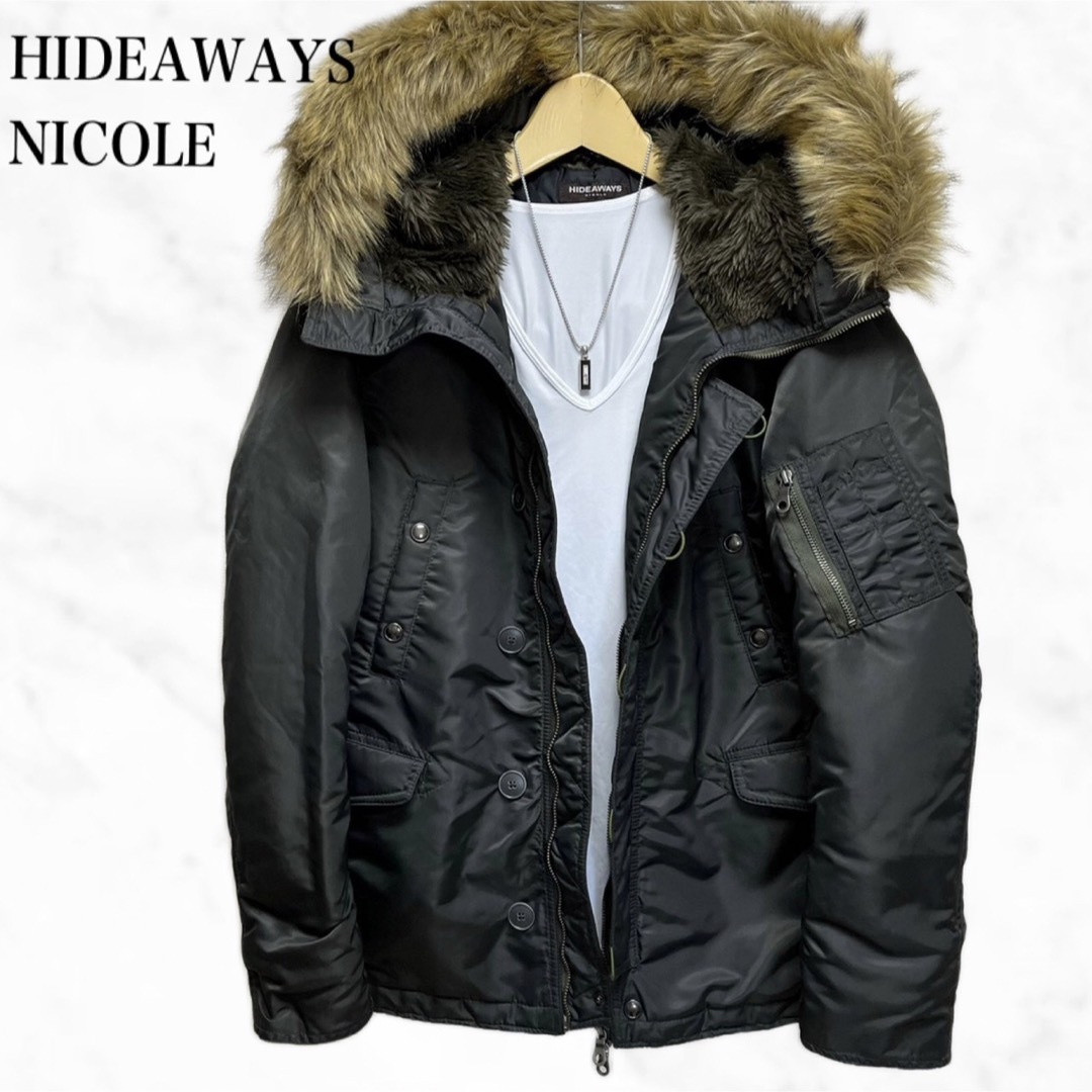 HIDEAWAYS NICOLE ショートモッズコート　ミリタリージャケット