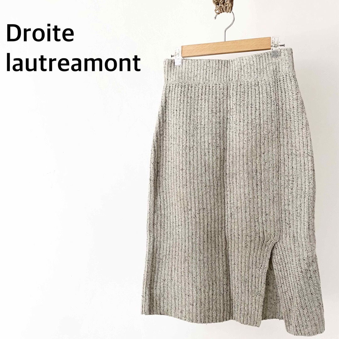 Droite lautreamont(ドロワットロートレアモン)のDroite lautreamont  ニット　膝丈スカート レディースのスカート(ひざ丈スカート)の商品写真
