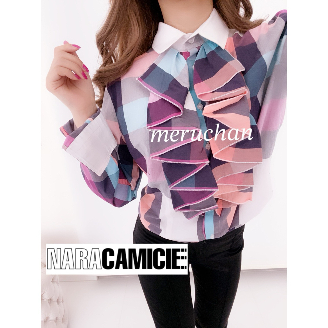 NARACAMICIE - 【美品】ナラカミーチェ マルチカラー 柄シャツ