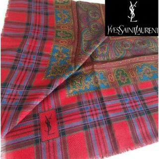 Yves Saint Laurent - 1832超美品 イヴサンローラン 超大判ストール