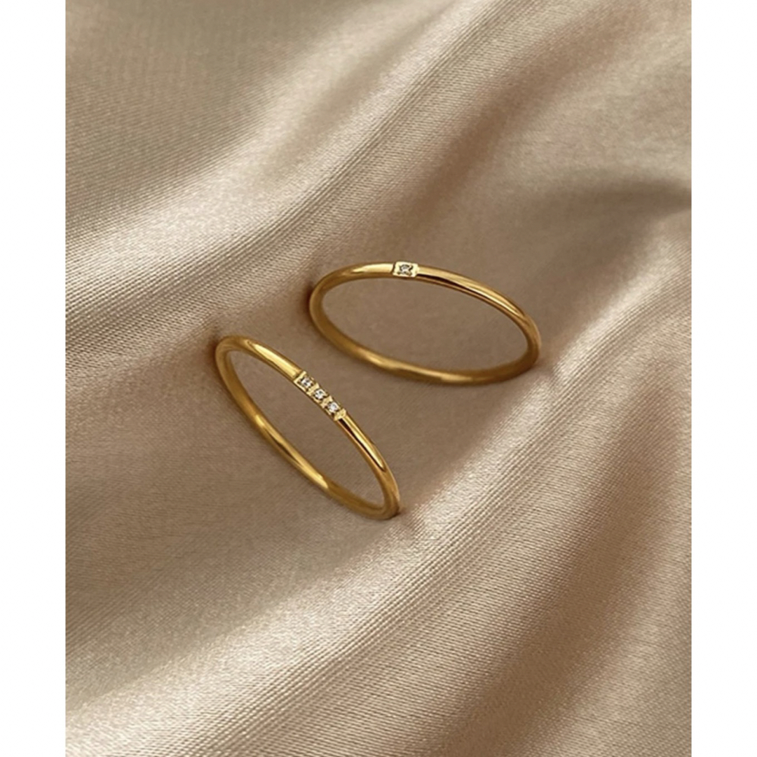 L'Appartement DEUXIEME CLASSE(アパルトモンドゥーズィエムクラス)の【Design gold ring】#832 18k set レディースのアクセサリー(リング(指輪))の商品写真