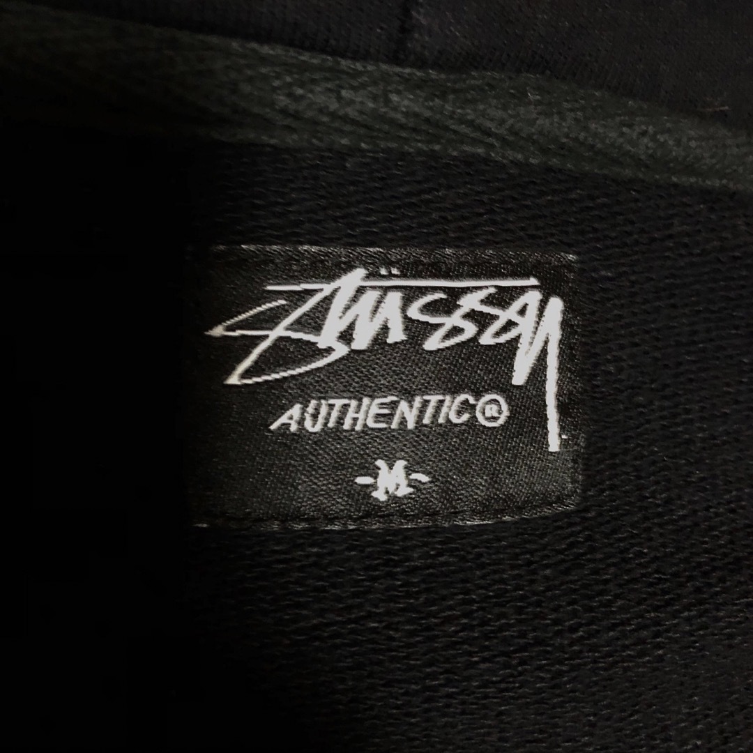 stussy ステューシー ジップアップフードパーカー 袖プリント