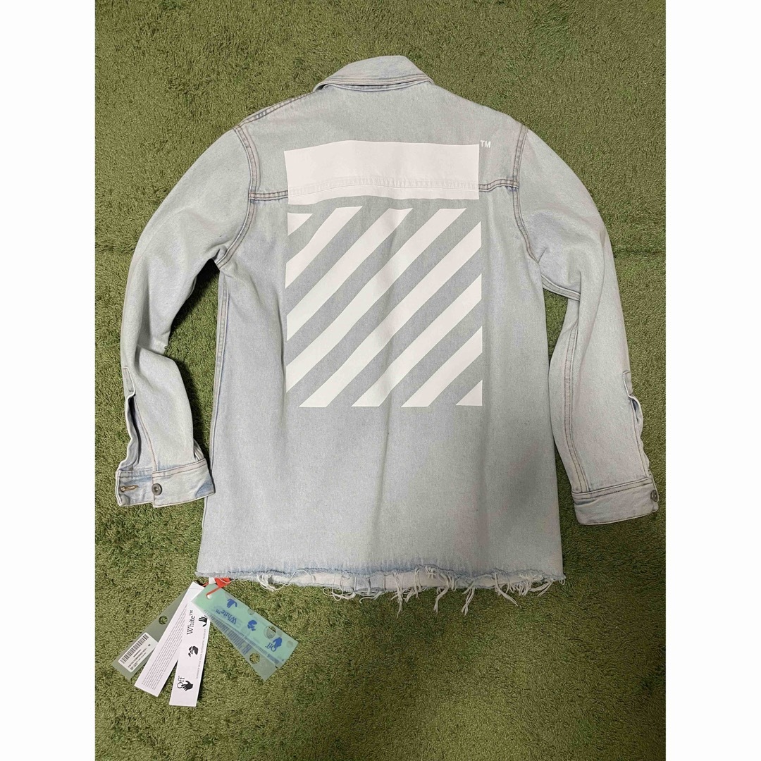 新品タグ付き OFF-WHITE オフホワイト デニムシャツ ロゴ ジャケット