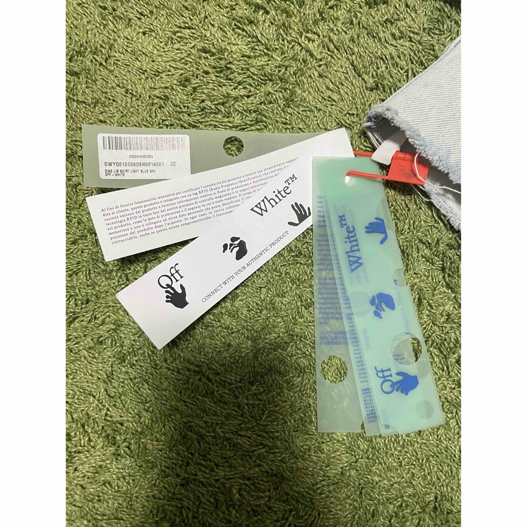 新品タグ付き OFF-WHITE オフホワイト デニムシャツ ロゴ ジャケット