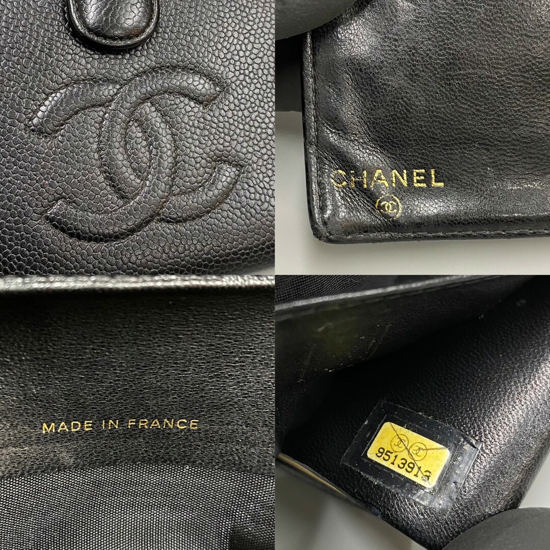 CHANEL シャネル 折り財布 長財布 がま口 ブラック ココマーク