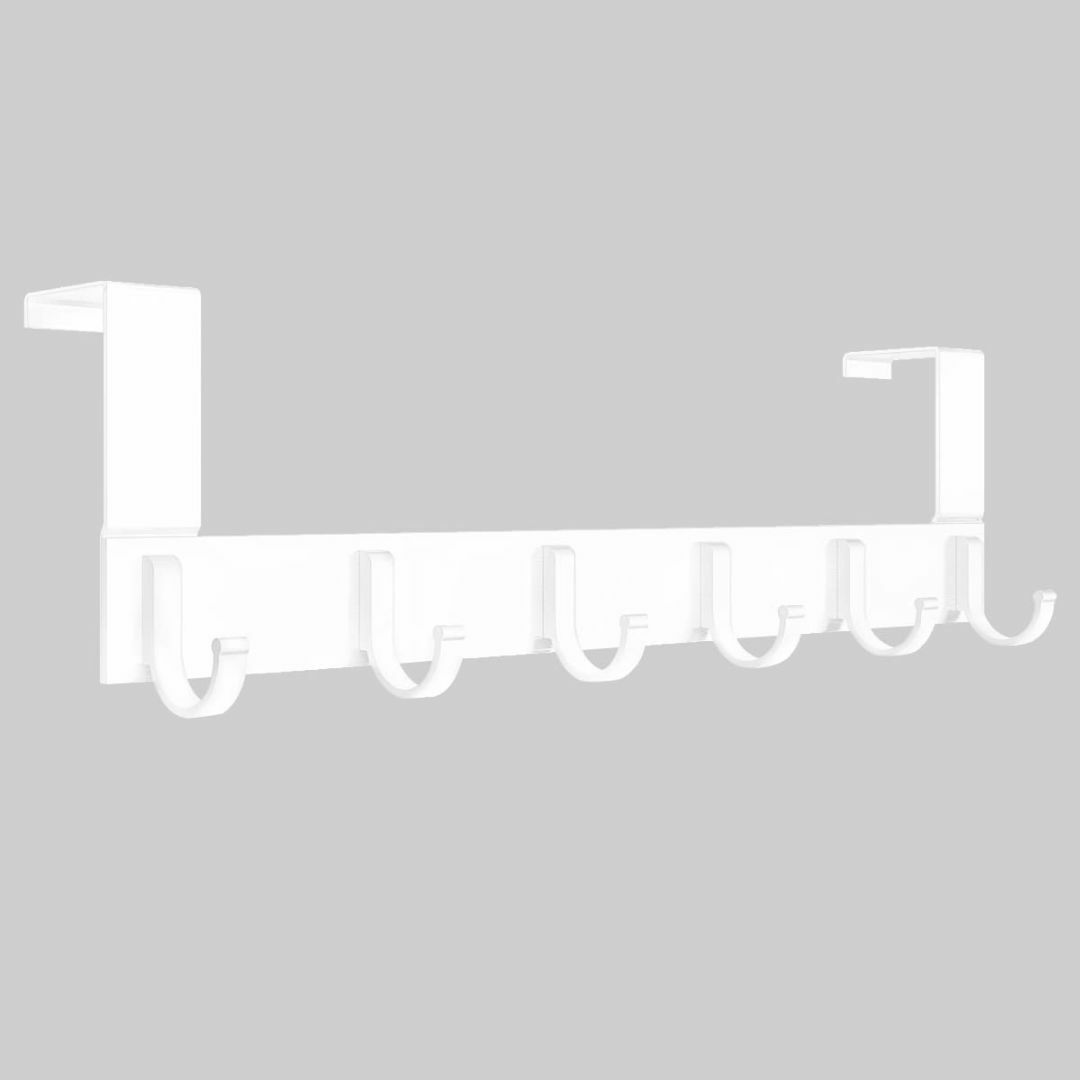 【色: ホワイト】Anjuer ドアハンガー 扉フック ドア掛けフック 6連フッ | フリマアプリ ラクマ