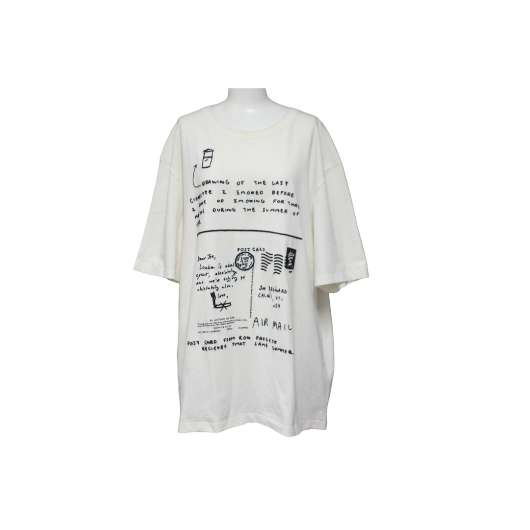 LOEWE ロエベ 21年 レター エンブロイダリー 半袖Ｔシャツ トップス H526Y22J24 ホワイト サイズL 良品  55619約75cm身幅