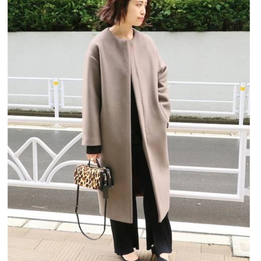 IENA - イエナ IENA ラムウール ノーカラーコートの通販 by mnh.o's ...