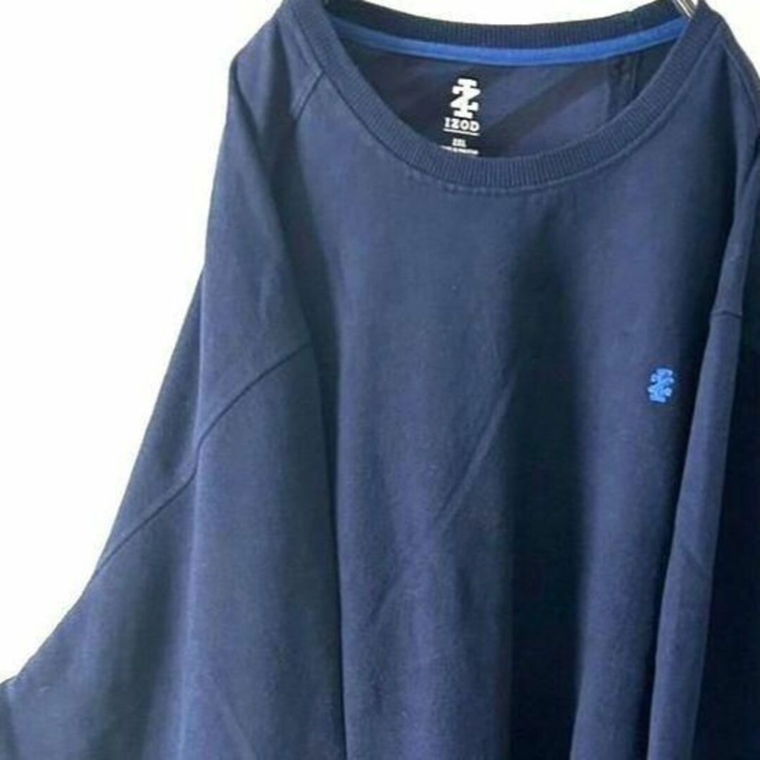 IZOD ロゴ刺繍 スウェット トレーナー 2XL ネイビー 紺色 海外