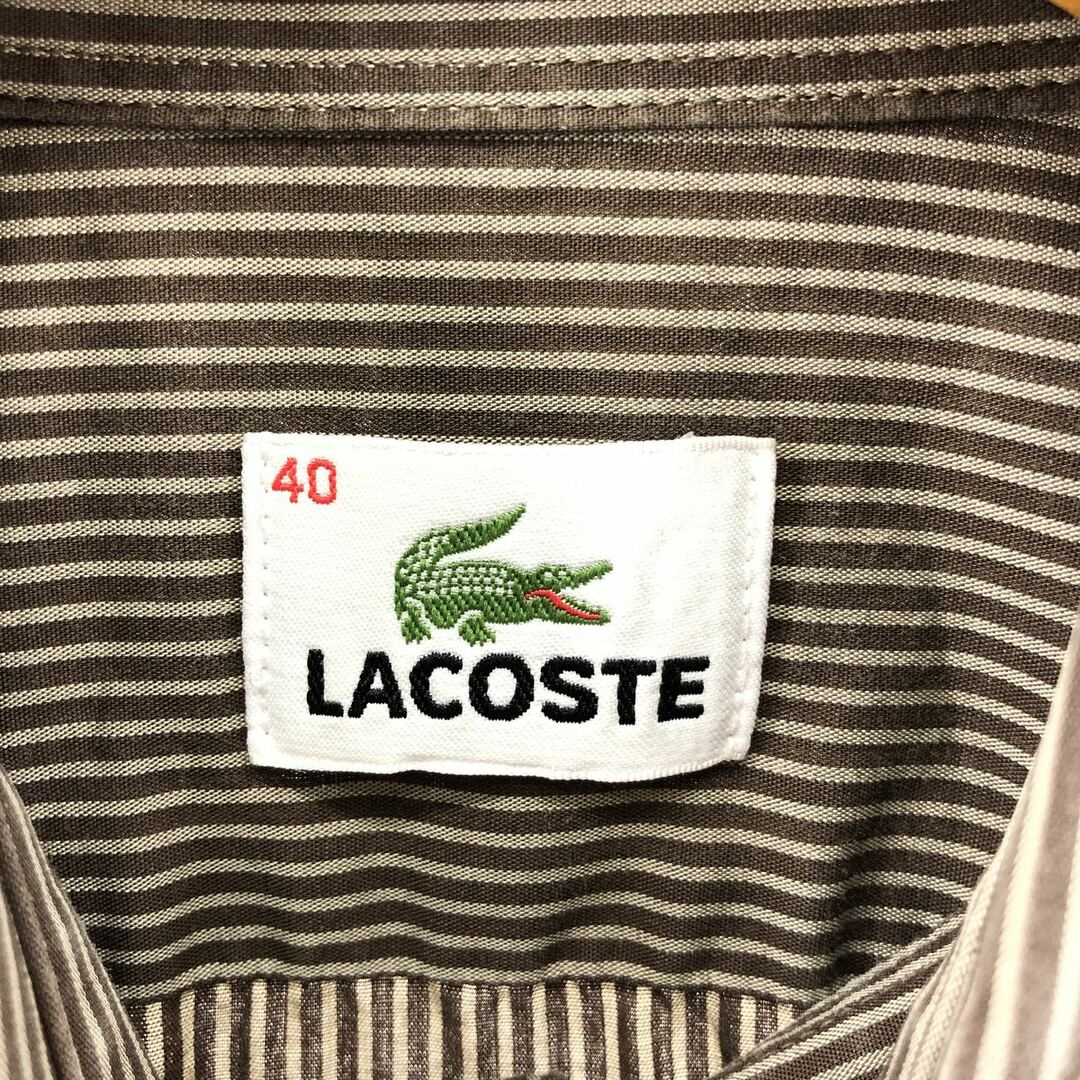 LACOSTE(ラコステ)の古着 ラコステ LACOSTE 長袖 ボタンダウンストライプシャツ メンズL /eaa384340 メンズのトップス(シャツ)の商品写真