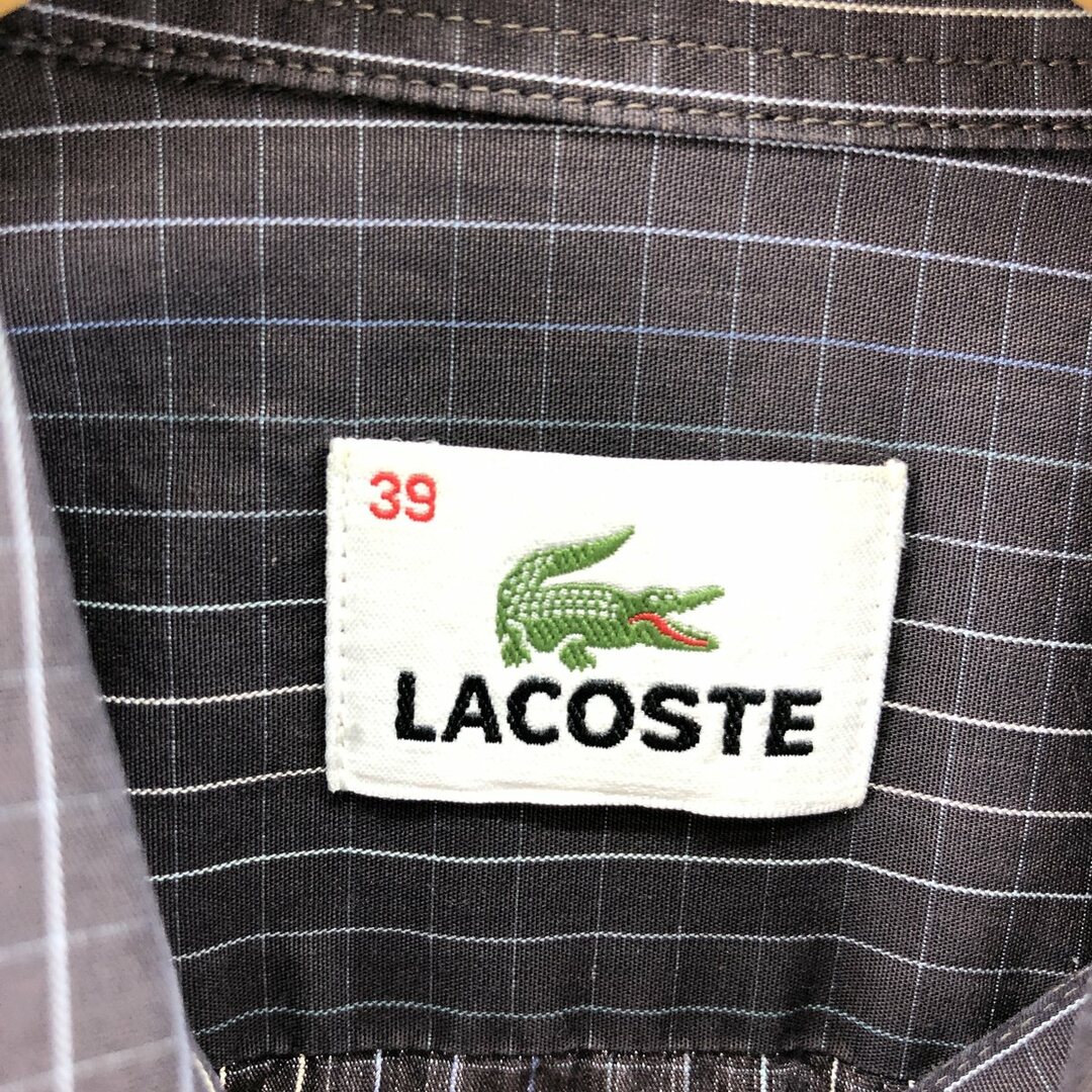 LACOSTE(ラコステ)の古着 ラコステ LACOSTE 長袖 ボタンダウンチェックシャツ メンズL /eaa384341 メンズのトップス(シャツ)の商品写真