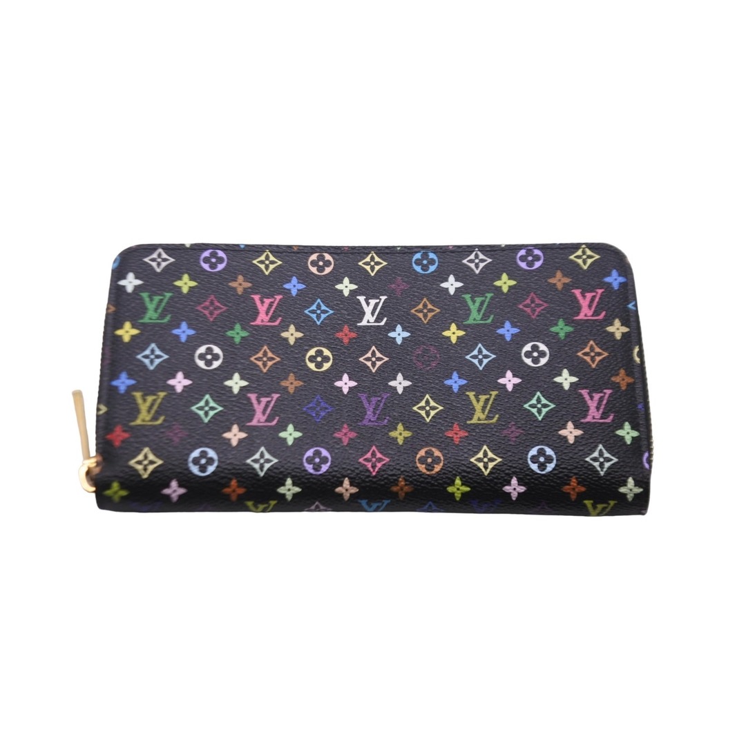 極美品 LOUIS VUITTON ルイヴィトン 長財布 ジッピー ウォレット モノグラム マルチカラー M60243 ゴールド金具  55974