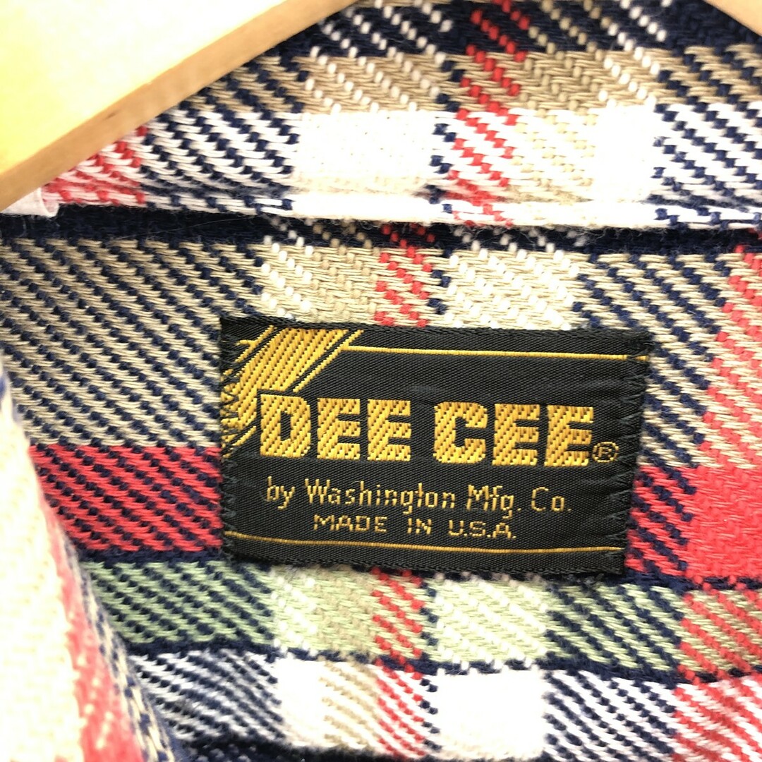 70年代 DEE CEE チェック柄 長袖 フランネルシャツ USA製 メンズL ヴィンテージ /eaa385019 2