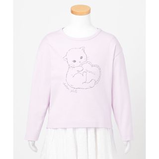 エニィファム(anyFAM)のanyFAM アニマル オーガビッツ 長袖Tシャツ　ねこ 110(Tシャツ/カットソー)