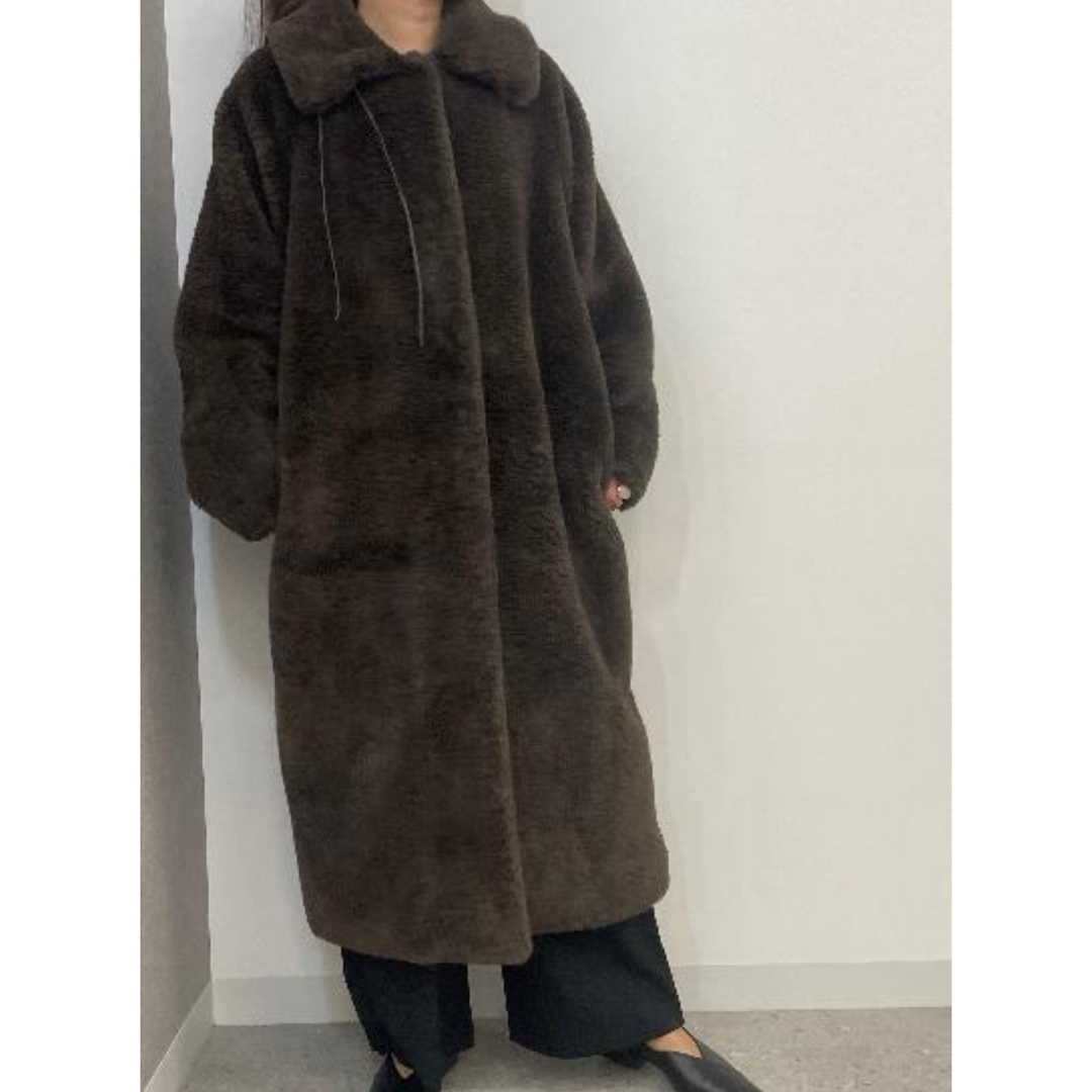 think fur　Rex Like Fur Cocoon Coat